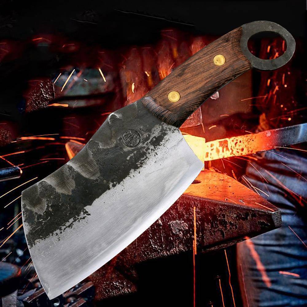 Butcher Clever Knife High Carbon Black