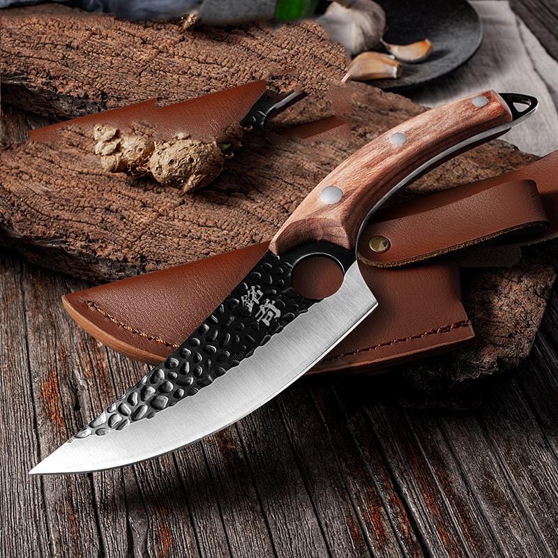 Zeekka Handcrafted Boning Knife with Leather Sheath