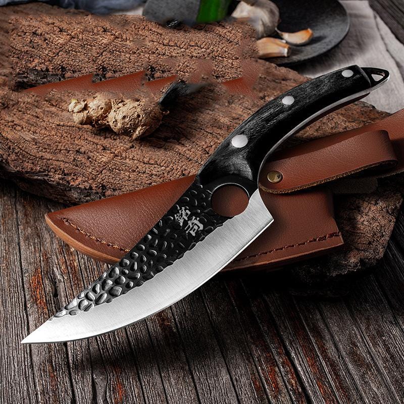 Zeekka Handcrafted Boning Knife with Leather Sheath