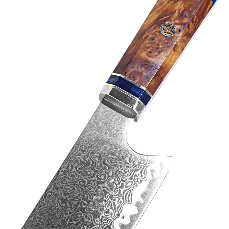 Damascus Knives with Unique Multi Colored Handle – Zeekka