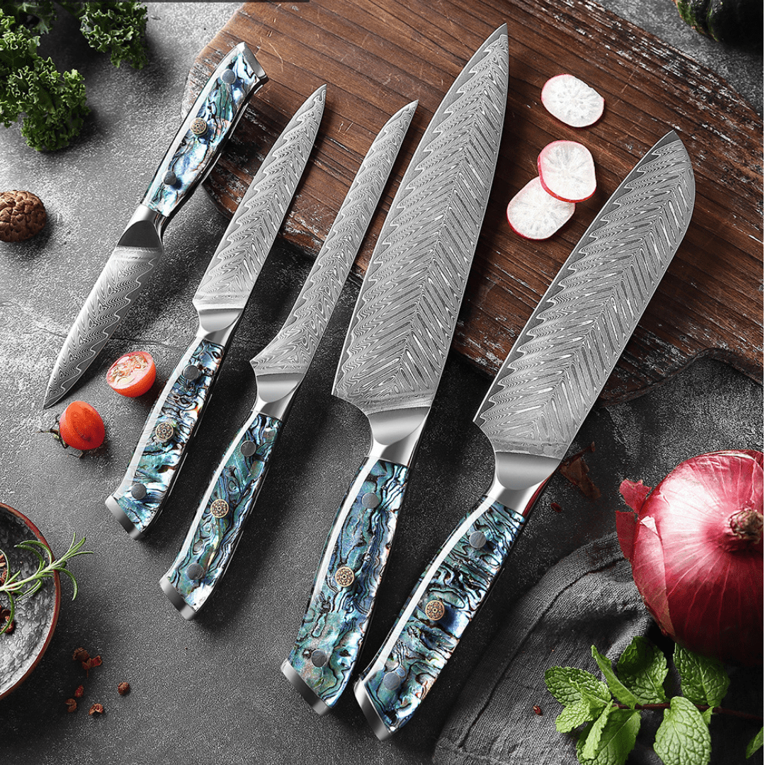 Chef Knife Set  Stainless Steel Kitchen Knife Set - Fusion Layers