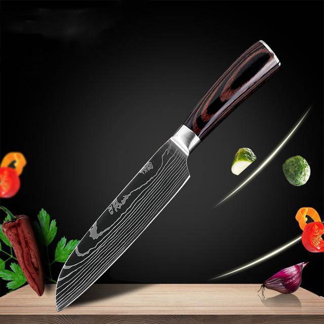 Professional Knife Set with Wooden Handle