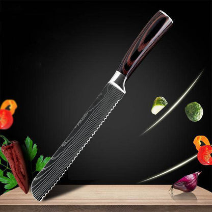 Professional Knife Set with Wooden Handle