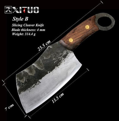 Handmade Chopping Meat Cleaver / Butcher Knife made from High Carbon Clad Steel